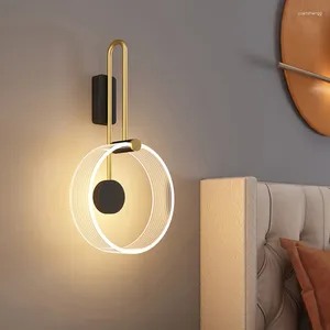 Duvar lambaları Modern yatak odası ışık minimalist ev dekor içi gece dekorasyon lambası LED aydınlatma