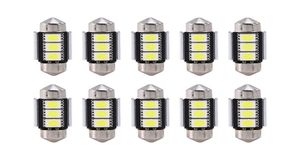 10PCSSet Car Auto 36mm CANBUS Error 3 LED 5050 SMD 6418 C5W License Plate Dome Led Light Bulb8420292