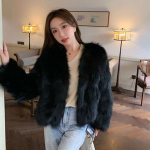 Year Ten Five Thousand Generation Fox Grass Coat For Women 2023 New Winter Haining Youth Belly Fur Canvas 4216