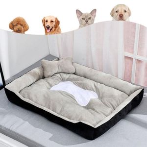 犬小屋のペンスーパーソフトソファ犬ベッド防水底フリース暖かいベッドプラスサイズのペット猫冬のアクセサリー