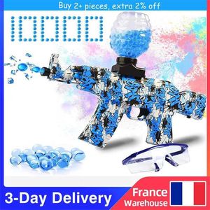 Arma brinquedos arma brinquedos AKM-47 pistola de água automática e spray gel ao ar livre com 5000 bolas de cristal para crianças presente 2400308