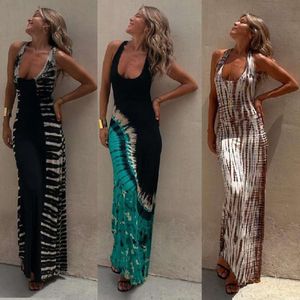 Sexy Printed Slim Backless Cross Dress For Women