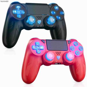 Spelkontroller Joysticks Bluetooth-kompatibla gamepads för PS3 för PS4 Wireless Controller 6-Axis Dual Vibration Joystick PC Control med RGB Light 24312 L24312