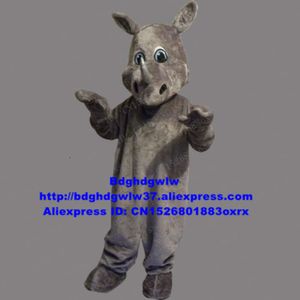 Mascot Costumes Gray Rhinoceros Rhino Mascot Costume Adult Cartoon Character Outfit Suit Hotel Restaurant Advertisement Promotion Zx696