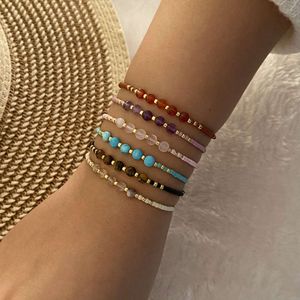 Design Natural Stone Armband, Ris Bead Weaving Handpiece, Bohemian SMEEXKE B489