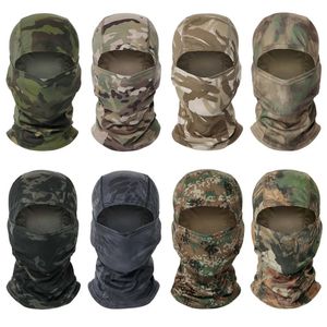 Camuflagem tática balaclava máscara facial completa Wargame CP chapéu militar caça bicicleta ciclismo exército multicam bandana pescoço gaiter 240311