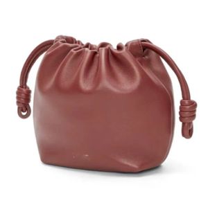 Nappa -Lamm -Leder -Flamenco -Geldbörse Clutch -Kordelkordelkordelbefestigungsverschluss glücklicher Frauen -Crossbody -Mini -Tasche