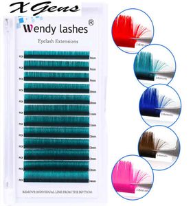 Colored Lashes Extension Easy Fan Russian Volume False Eyelash Faux Mink Blooming Fans BrownPurpleBlue Colored Lashes Supplies6923504