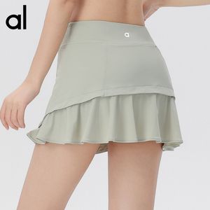 AL8818 Align Yoga Saia curta de tênis feminino para corrida Saias atléticas plissadas Saia de cintura alta Esportes Fitness Skort de cintura alta com bolso