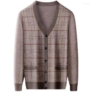 Maglioni da uomo Arrivo Fahsion Maglione di cashmere Cardigan con scollo a V Giacca oversize ispessita Taglia SM L XL 2XL 3XL 4XL 5XL