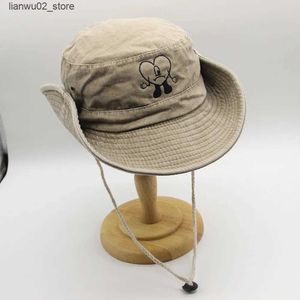 Wide Brim Hats Bucket Bad Bunny Bonnie Hat UN VERANO SIN TI Embroidery Fisherman Woman Man Summer Foldable Sun Beach Q240312