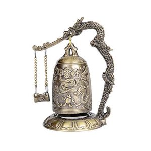 Art Brass Feng Shui سطح المكتب Dragon Windbell222e