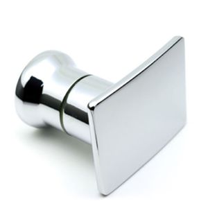 Shower Room Glass Door Handle Bathroom Pull Door Back-to-Back Alloy Square 6mm Single Hole Button Shower Door Handle Chrome 2010131892