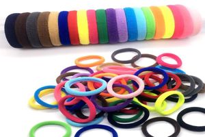 100pcllot urocze dziewczyny kucyk Ponytail High Elastic Nylon Hair Band Redel Pierścień Solid Hair Ties Rope Hairbands Dzieciowe akcesoria 8905591