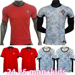 24 25 Portugal soccer jerseys national team 2024 BRUNO FERNANDES JOAO FELIX RONALDO Bernardo Diogo J. JOAO CANCELO football shirt kids Kits