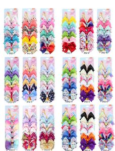 Fashions Ins INS KIDE SAÇ Aksesuarları 5 inç 6pcs çok set denizkızı barrettes 26 stil jojo siwa prenses kurdele çubukları