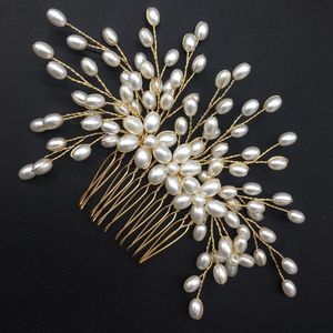 Wholesale handmade pearls wedding hair accessories bridal hair comb 2515