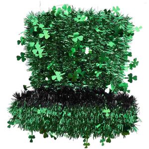 Decorative Flowers Hat Garland Home Accents Decor St Patrick's Day Ornament Wreath Pendant Simulation