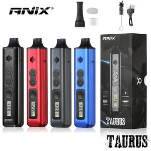 원래 Anix 황소 자리 드라이 허브 기화기 1300mah LCD 스크린 디스플레이 온도 제어 허브 vape 펜 휴고 증기 키트