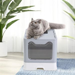 Pet Toilet Bedpan Anti Splash Cats Litter Box Cat Dog Tray With Scoop Kitten Clean Toilette Home Plastic Sand Supplies Grooming149N