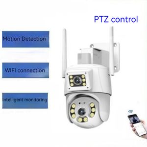 デュアルカメラレンズを備えたデュアルカメラ4MP監視カメラWiFi家庭用モニターIP CCTVカメラ