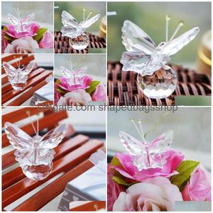 Party Favor Add Choice Crystal Collection Precious Butterfly Souvenir Decorations Favors Promotional Gift Wholesale Drop Delivery Home Dhzfj