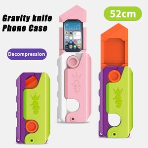 3D-tryckning Radish Gravity Jump Knife Telefonfodral Högkvalitativ universell telefonfodral Nytt fullpaket Prank Decompression Toy Gift