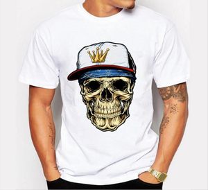 Whole T Shirt Man 2017 New Brand Summer Fashion Cotton Cottonh White Tシャツ男の子Skull Skull PrintingカジュアルTシャツTops YH429327854