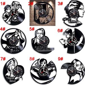 ZK20 Vinylklocka Vinyl Record Wood Art Clock 16 Färger Lätt stöd Anpassningsspel Logotyp, anime karaktärer, stjärnor, etc.014