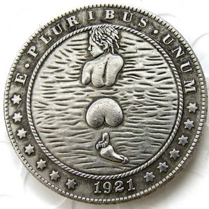 HB51 Hobo Morgan Dollar Schädel Zombie Skelett Kopie Münzen Messing Handwerk Ornamente Heimdekoration Zubehör288E