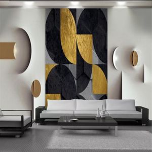 Klassische geometrische 3D -Tapete Wohnzimmer Schlafzimmer Küchenheimische Malen Wandbedeckung HD Seiden Antifouling Wallpaper257b