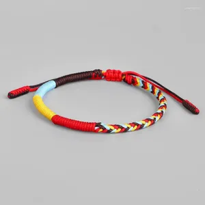 Charme Pulseiras Tibetano Budista Handmade Nós Lucky Rope Pulseira Ajustável para Homens Mulheres