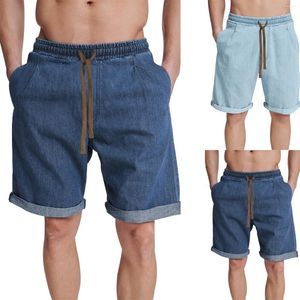 Shorts maschile a maglia testurizzata con coulistica elastica sciolta casual semplice comodo sport ropa de hombre