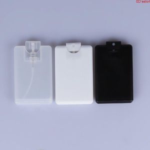 20ml Empty Cards Plastic Sprayer Perfume Bottles Clear White Black Portable Pocket Spray Atomizer Containers 50pcs/lotgoods Xrhwa