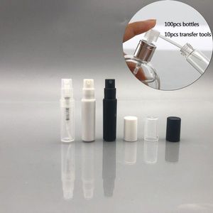 Plast parfym spray tom flaska 2 ml/2g påfyllningsbar prov kosmetisk container mini liten runda atomizer för lotion hud mjukare prov qxnl