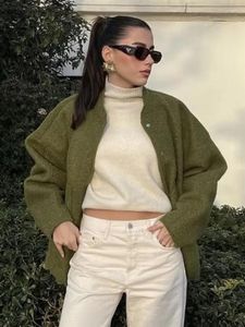 Kurtki damskie vintage długie rękawie ukryte klamra żeńska odzież wierzchnia elegancka topy dla kobiet moda z kieszeniami oversifed bomber kurtka