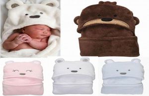 whole coral fleece newborn kids baby blanket products boygirl toddler cartoon bear sleeping bag autumn and winter4202705