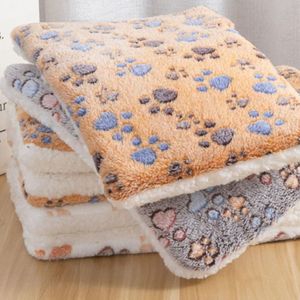 Kennlar pennor vinter varm husdjur katt hund säng matta mysig tjock fleece filt sovtäcke handduk kudde för små till extra stora var 208t