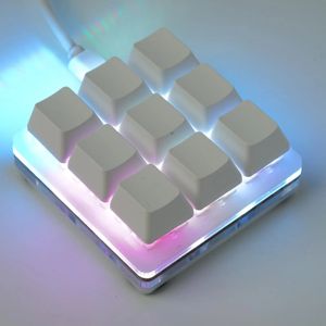 Механическая клавиатура RGB Macropad с 9 клавишами, USB мини игровая клавиатура с индивидуальным программированием для игр Poshop 240304