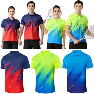 Summer Men Women Children Tennis Shirts Quick Dry Breathable Printed Ping Pong Golf Badminton Table Tennis Uniform Clothes 240304