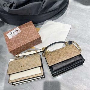 Negozio di lusso %80 Borsa a tracolla firmata Fabbrica online Vendita al dettaglio all'ingrosso Olai Nuova borsa da donna Glacier White Mix Tè al latte Piccola catena quadrata Klare