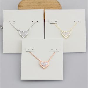 Pendant Necklaces Necklace White Color Druse Heart Heart Stone Real 18K Gold Plated Dangles Glitter Jewelries Letter Gift With free dust bag