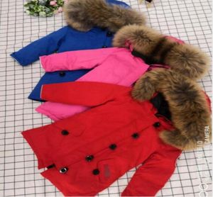 Çocuklar aşağı ceket çocuklar tasarımcı giyim kış moda erkek ve kızlar ördek aşağı yastıklı ceket kürk yaka şapka çıkarılabilir tasarım 22954331