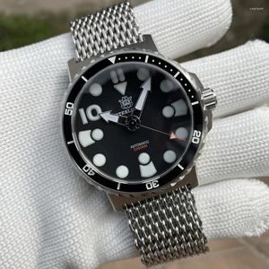 Armbanduhren Steeldive 25000 m wasserdicht SD1982 BGW9 blau leuchtend 46,5 mm große Saphirglas-Keramik-Lünette NH35 Herren-Taucharmbanduhren