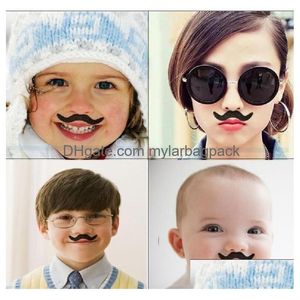 Other Event Party Supplies 12Pcs/Set Halloween Costume Fake Mustache Moustache Funny Beard Whisker For Adt Kids Toys Sl46 Drop Deliver Dhizv