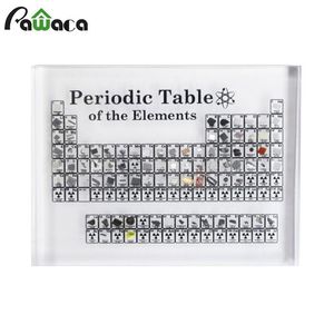 Akryl Periodic Tabell of Elements Display Kids Teaching Birthday Teacher's Day Gifts Chemical Element Display Card Home Deco286T