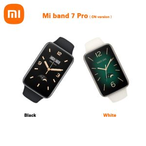 Устройства Xiaomi Smart Band Оригинальный Xiaomi Mi Band 7 Pro 1,64-дюймовый AMOLED смарт-браслет-браслет 2022 Miband 7 Pro черный или белый