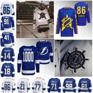 Homens personalizados jovens tampa'''bay''llightning''hockey jersey tampa nikita kucherov bay Brayden Point Brandon hagel victor hedman steven stamkos nicholas paul mikhail