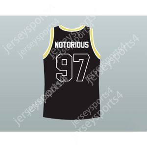 Personalize qualquer nome de qualquer equipe NOTORIOUS B.I.G.97 BAD BOY JERSEY DE BASQUETEBOL NOVO Tudo Costurado Tamanho S M L XL XXL 3XL 4XL 5XL 6XL Qualidade Superior