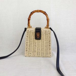 2024 NEW Instagram Grass Grass Bag Seaside Vacation Handheld One Counder Use Dual Use Petric Frame Small 240312